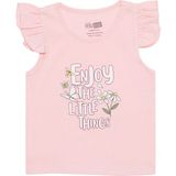 Hellobaby Basic Kız Kelebek ve Papatya Baskılı Atlet T-Shirt Kız Bebek - Pembe - 2 Yaş