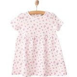 Hellobaby Basic Kız Leopar Desenli Elbise Kız Bebek - Ekru - 9 Ay