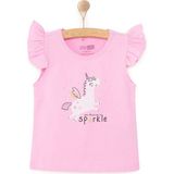 Hellobaby Basic Kız Melek Unicorn Baskılı Atlet T-Shirt Kız Bebek - Pembe - 9 Ay