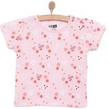 HelloBaby Basic Kız Meyve Yiyen Kedi Desenli T-Shirt Kız Bebek - Pembe - 1 Yaş