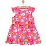 Hellobaby Basic Kız Papatya Desenli Elbise Kız Bebek - Pembe - 1 Yaş