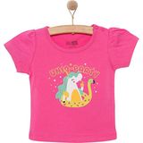 Hellobaby Basic Kız Unicorn Parti Baskılı T-Shirt Kız Bebek - Pembe - 1 Yaş
