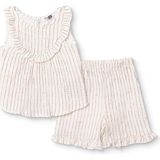 Hellobaby Bluz-Şort - 4 - 5 Yaş - Ekru Çizgili