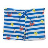 HelloBaby Çizgili Yengeç Desenli Erkek Boxer Mayo Bebek - Mavi