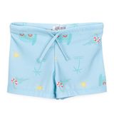 HelloBaby Dinozor Desenli Erkek Boxer Mayo Bebek - Açık Mavi