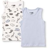 Hellobaby Erkek Bebek 2li Atlet Ayı Baskılı Bisiklet Yaka Sleeveless - Ekru - 2 - 3 Yaş