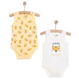 HelloBaby Erkek Bebek 2li Atlet Body Bisiklet Yaka Turuncu -