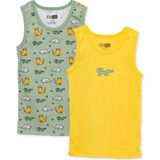 Hellobaby Erkek Bebek 2li Atlet Çiçek Baskılı Bisiklet Yaka Atlet - 18 - 24 Ay - Yeşil Kelebek