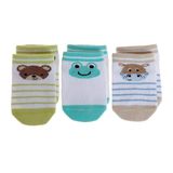 HelloBaby Erkek Bebek 3lü Bilek Çorap - Yeşil Baskılı