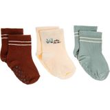Hellobaby Erkek Bebek 3lü Kaydırmaz Çorap Hayvan Baskılı - 1 - 2 Yaş - Kırmızı
