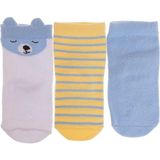 Hellobaby Erkek Bebek 3lü Soket Çorap Çiçek Baskılı - 3 - 4 Yaş - Sarı