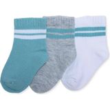 Hellobaby Erkek Bebek 3lü Soket Çorap Çizgili - 6-12 Ay - Açık Mavi