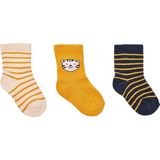 Hellobaby Erkek Bebek 3lü Soket Çorap Hayvan Baskılı - 3 - 4 Yaş - Hardal