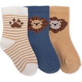 Hellobaby Erkek Bebek 3lü Soket Çorap Hayvan Baskılı - 3 - 4 Yaş - Kahverengi