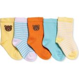 Hellobaby Erkek Bebek 5li Soket Çorap Hayvan Baskılı - 1 - 2 Yaş - Mavi