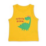 HelloBaby Erkek Bebek Atlet-Tişört Hayvan Baskılı Bisiklet Yaka Atlet - Sarı
