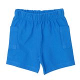 HelloBaby Erkek Bebek Basic Şort Reçme Paça Saks -
