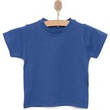 Hellobaby Erkek Bebek Basic Tişört Bisiklet Yaka Kısa Kol Lacivert - Saks - 6 Ay