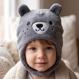 HelloBaby Erkek Bebek Bere Hayvan Baskılı - Koyu Gri
