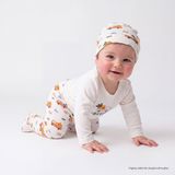 HelloBaby Erkek Bebek Body-Alt-Şapka Araba Baskılı Çıtçıtlı Bisiklet Yaka Uzun Kol Patikli - Ekru