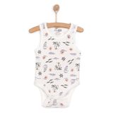 HelloBaby Erkek Bebek Body Zarf Yaka Atlet Kol Ekru -