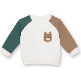 Hellobaby Erkek Bebek Camp Life Sweatshirt Şardonlu Bisiklet Yaka Uzun Kol - Ekru - 4 - 5 Yaş