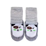HelloBaby Erkek Bebek Çarık Çorap Hayvan Baskılı - Gri