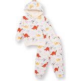 Hellobaby Erkek Bebek Cool Dino Eşofman Takımı Uzun Kol Lastikli Paça - 18 - 24 Ay - Ekru