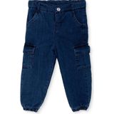 Hellobaby Erkek Bebek Denim Pantolon Bağcıklı Lastikli - Mavi - 4 - 5 Yaş