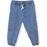 Hellobaby Erkek Bebek Denim Pantolon Bağcıklı Lastikli - Mavi - 6 - 9 Ay