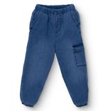 HelloBaby Erkek Bebek Denim Pantolon Bağcıklı Lastikli - Mavi