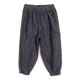 HelloBaby Erkek Bebek Denim Pantolon Bağcıklı Lastikli - Siyah