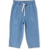 Hellobaby Erkek Bebek Denim Pantolon Bağcıklı Reçme - Mavi - 6 - 9 Ay