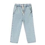 HelloBaby Erkek Bebek Denim Pantolon Bağcıklı Reçme - Mavi