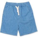 Hellobaby Erkek Bebek Denim Şort Bağcıklı Reçme - Mavi - 2 - 3 Yaş