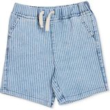 Hellobaby Erkek Bebek Denim Şort Bağcıklı Reçme - Mavi - 6 - 9 Ay