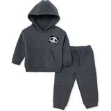 Hellobaby Erkek Bebek Eşofman Takımı Ayı Baskılı Kapüşonlu Long Sleeve Lastikli - Gri Melanj - 2 - 3 Yaş