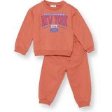 Hellobaby Erkek Bebek Eşofman Takımı Bisiklet Yaka Uzun Kol Ribanalı Paça - 9 - 12 Ay - Kahverengi
