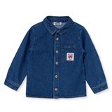 HelloBaby Erkek Bebek Gömlek Düğmeli Yaka Long Sleeve - Mavi