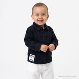 HelloBaby Erkek Bebek Gömlek Düğmeli Yaka Long Sleeve - Siyah