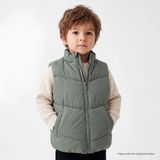 Hellobaby Erkek Bebek Kapitone Yelek Dik Yaka Atlet Kol - 3 - 4 Yaş - Haki