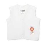 HelloBaby Erkek Bebek Kapitone Yelek Hayvan Baskılı Çıtçıtlı V Yaka Atlet