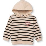Hellobaby Erkek Bebek Kapüşonlu Sweatshirt Çizgili Kapüşonlu Uzun Kol - Antrasit - 12 - 18 Ay