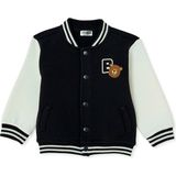 Hellobaby Erkek Bebek Kolej Ceket Ayı Baskılı Çıtçıtlı Bisiklet Yaka Long Sleeve - 9 - 12 Ay - Siyah
