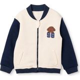 Hellobaby Erkek Bebek Kolej Ceket Ayı Baskılı Fermuarlı Bisiklet Yaka Long Sleeve - 12 - 15 Ay - Ekru