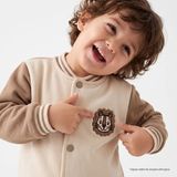 Hellobaby Erkek Bebek Kolej Ceket Hayvan Baskılı Çıtçıtlı V Yaka Long Sleeve - 4 - 5 Yaş - Ekru