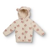 HelloBaby Erkek Bebek Mont Ayı Baskılı Fermuarlı Kapüşonlu Uzun Kol - Ekru
