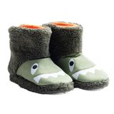 HelloBaby Erkek Bebek Panduf Dinozor Baskılı - Yeşil
