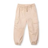 HelloBaby Erkek Bebek Pantolon Bağcıklı Lastikli - Ekru