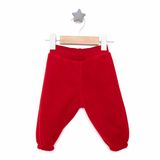 HelloBaby Erkek Bebek Polar Pantolon Ribanalı - Kırmızı